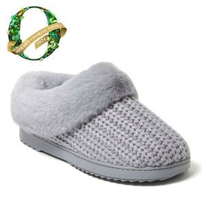 Dearfoams Women's Hannah Festive Knit Clog House Shoe Slipper